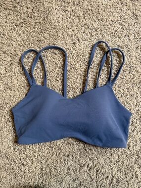 Nike Navy Double-Strap Seamless Sports Bra